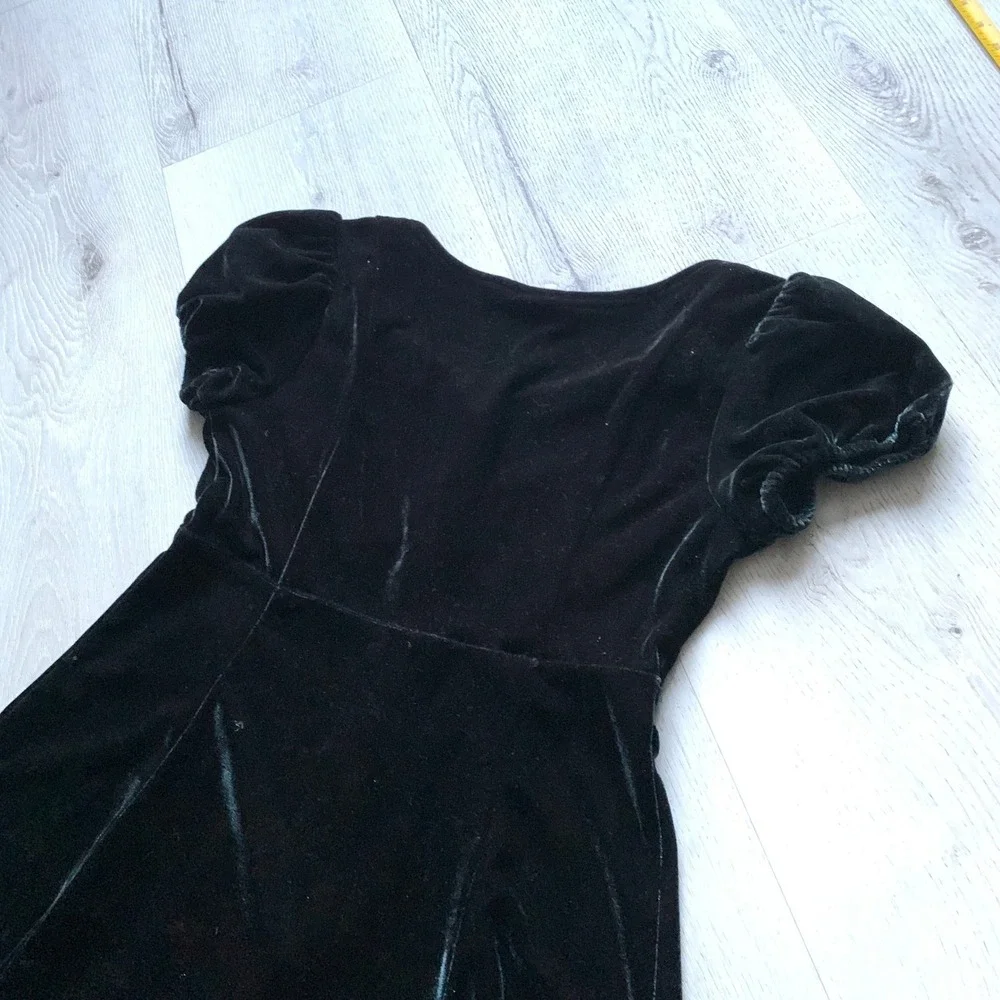GAP Teen Black Velvet Button-Front‎ Dress Girls' Size 12